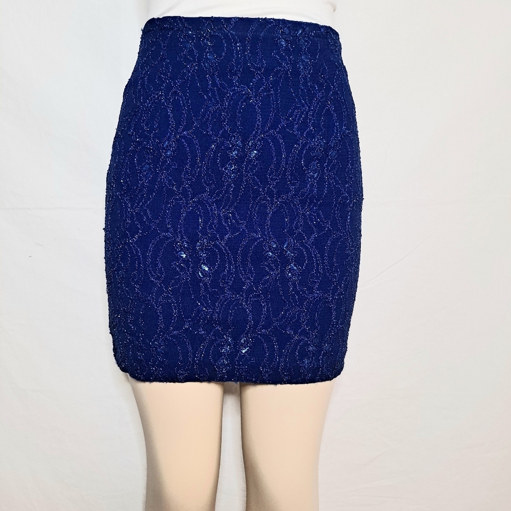 ROYAL BLUE MINI SKIRT